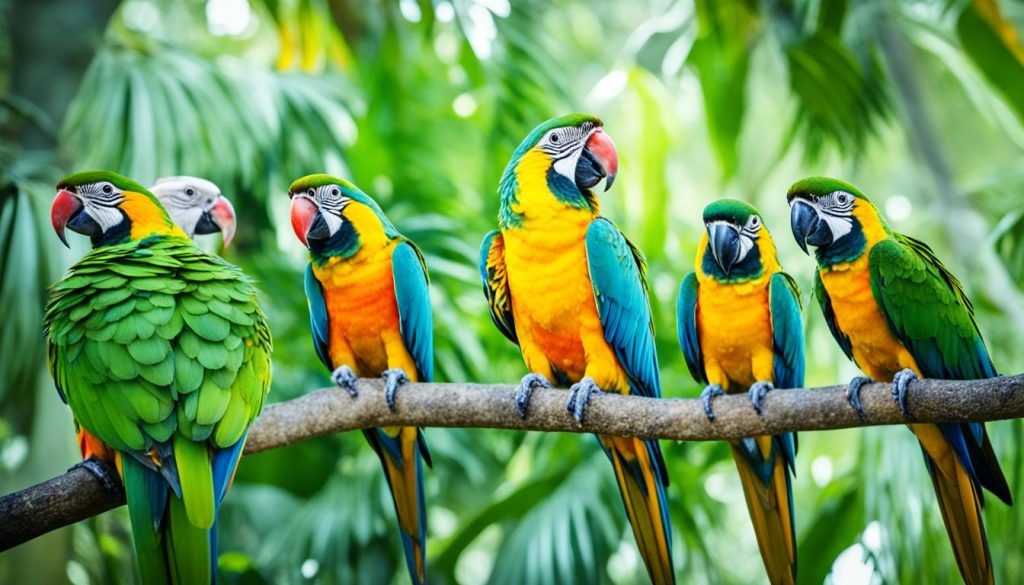 comportement social des perroquets
