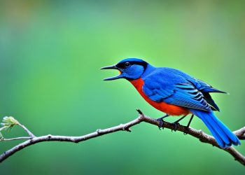 oiseau a le dos bleu
